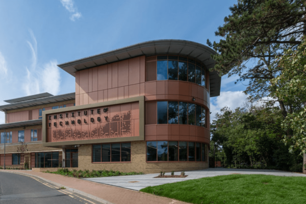 Front of the South Central Institute of Technology building in Bletchley.
